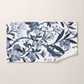 Modèle floral bleu (Serviette à main)