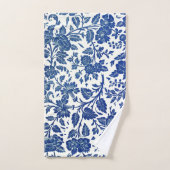 Modèle floral bleu (Serviette à main)