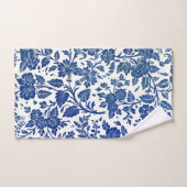 Modèle floral bleu (Serviette à main)