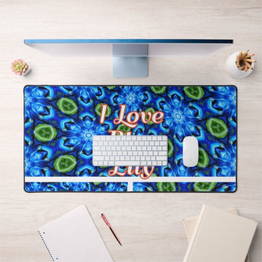 Modèle Floral bleu Abstrait (Bureau 1)