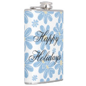 Modèle floral bleu - Flacon personnalisé (Droite)