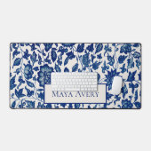 Modèle Floral bleu vintage (Clavier et souris)