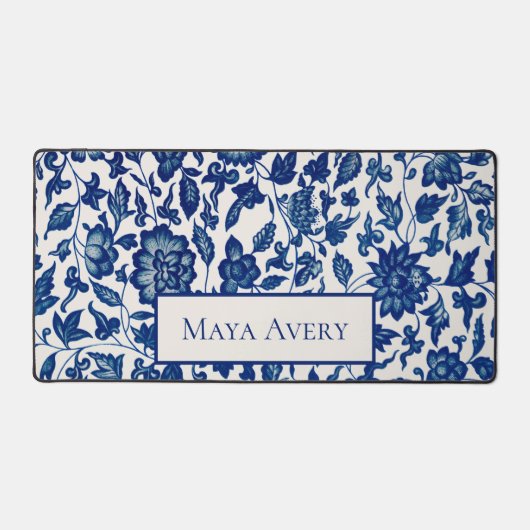 Modèle Floral bleu vintage (Recto)