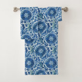 Modèle floral chinois bleu (En situation)