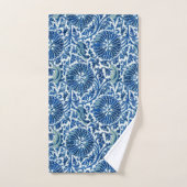 Modèle floral chinois bleu (Serviette à main)