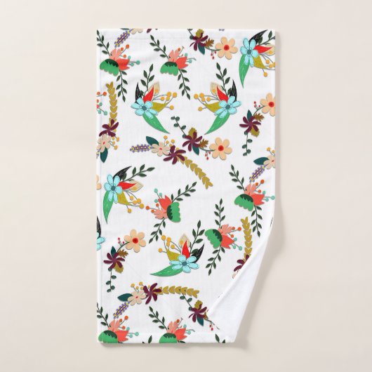 Modèle floral clair simple (Serviette à main)