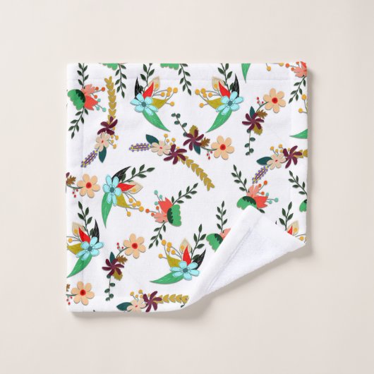 Modèle floral clair simple (Gant de toilette)