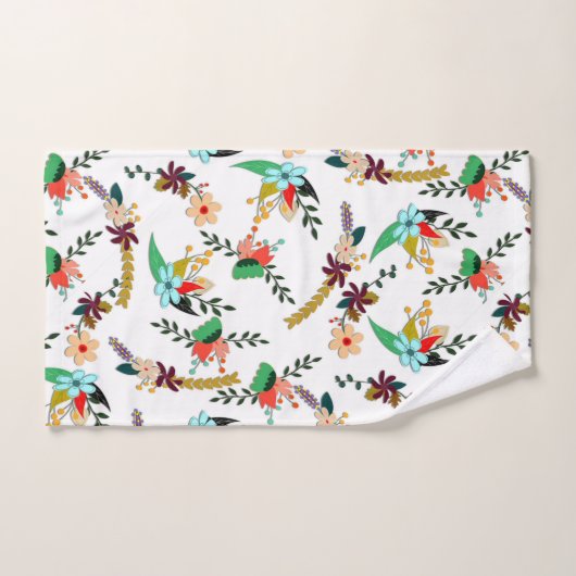 Modèle floral clair simple (Serviette à main)