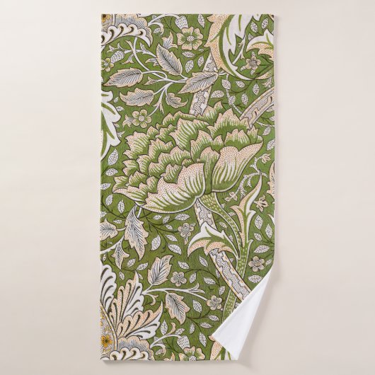 Modèle Floral Classique William Morris Windrush (Serviette de bain)
