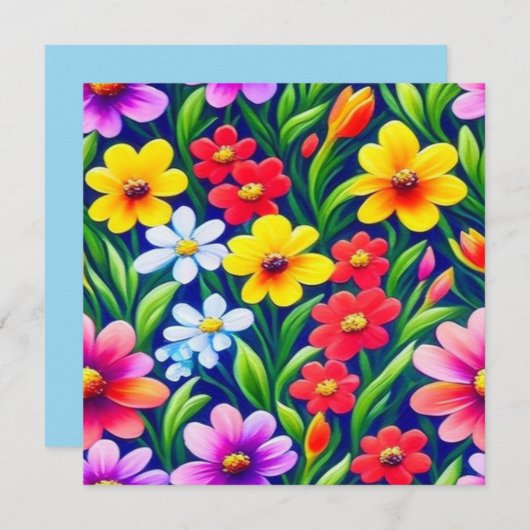 Modèle floral coloré (Devant / Derrière)