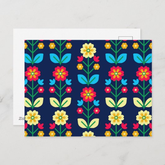 Modèle floral coloré (Devant / Derrière)