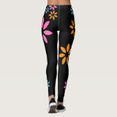 Modèle floral coloré artistique Exercice Leggings (Dos)