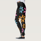 Modèle floral coloré artistique Exercice Leggings (Gauche)