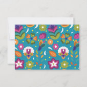 Modèle floral coloré Mariage mexicain (Dos)