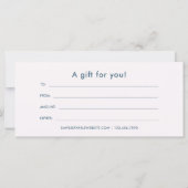 Modèle floral coloré Pink Blue certificat cadeau (Dos)