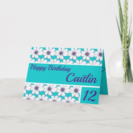 Modèle floral conception Turquoise Anniversaire (Devant)