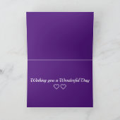 Modèle floral conception violet Anniversaire (Intérieur)