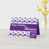 Modèle floral conception violet Anniversaire (Fleur jaune)