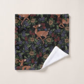 Modèle floral de cerfs (Gant de toilette)