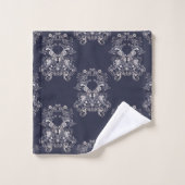 modèle floral de marine de style baroque (Gant de toilette)