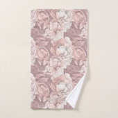 Modèle floral de nom personnalisé (Serviette à main)