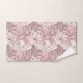 Modèle floral de nom personnalisé (Serviette à main)