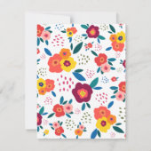 Modèle floral de pavot dans le corail Personnalisé (Dos)