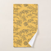 Modèle floral de pays français jaune (Serviette à main)