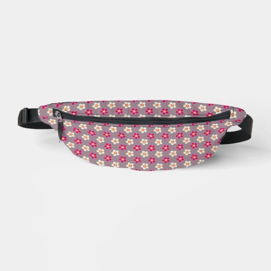 Modèle floral de pourpre et de fleurs blanches sur (Recto)