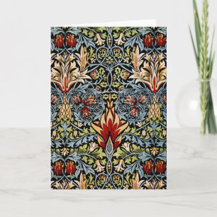 Modèle floral de tête de serpent de William Morris