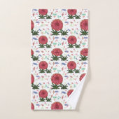 Modèle floral de Zinnia (Serviette à main)