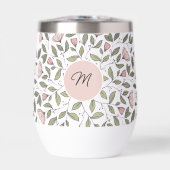 Modèle floral délicat Monogramme personnalisé (Avant)