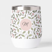 Modèle floral délicat Monogramme personnalisé (Arrière)