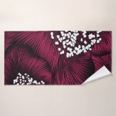 Modèle floral dessiné à la main avec fleurs de cam (Serviette de bain)