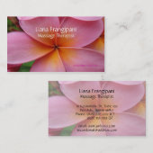 Modèle floral deux de cartes de visite de Plumeria (Devant / Derrière)