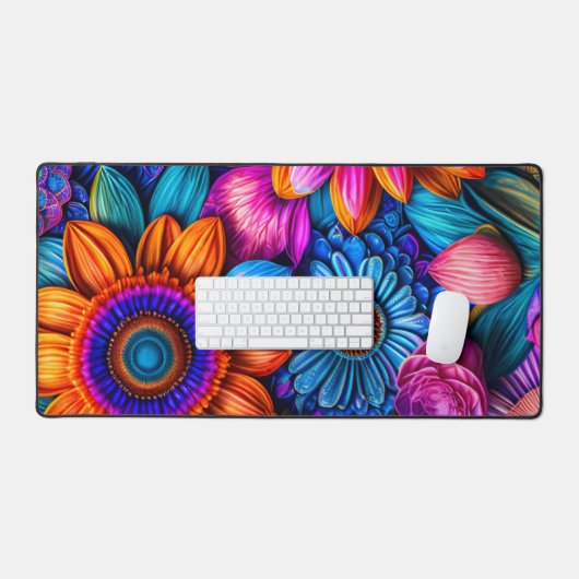 Modèle floral en style boho (Clavier et souris)