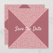 Modèle Floral Enregistrer La Date (Devant / Derrière)