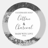 Modèle floral Étiquette savon personnalisable Mono (Devant)