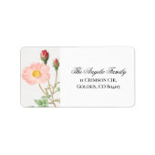 modèle floral étiquettes d'adresse de retour migno (Devant)