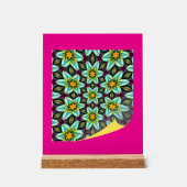 Modèle Floral Étoiles Vertes (Recto)