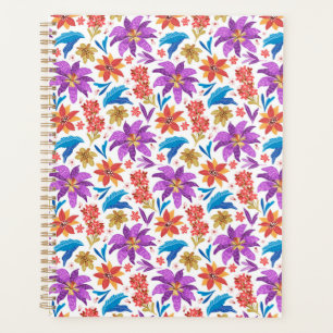Modèle floral exotique coloré tiré à la main-70703