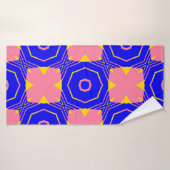 Modèle floral géométrique abstrait et transparent (Serviette de bain)