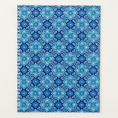 Modèle floral géométrique bleu vintage (Devant)