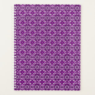 Modèle floral géométrique vintage violet
