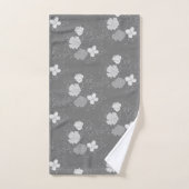 Modèle floral gris et blanc moderne (Serviette à main)