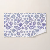 Modèle floral gris et lavande (Serviette à main)