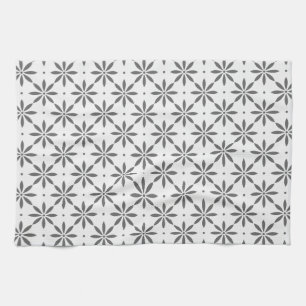Modèle floral gris serviette