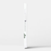 Modèle Floral hawaïen en vert Coque monogrammé - (Verso / Gauche)