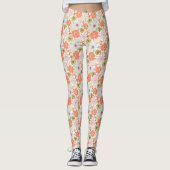 Modèle floral inspiré Boho - Leggings (Devant)