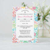 Modèle floral - Invitation Baby shower 3x5 (Debout devant)